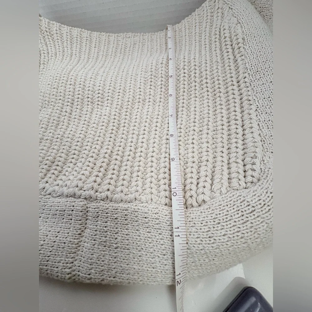 NWOT Summer Slouch Cream Crochet Knitted Hobo Shoulder Casual Summer Beach Bag